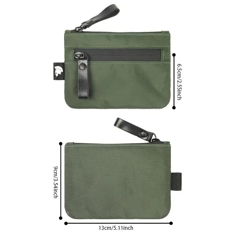 Travel Wallet with RFID Blocking Mini Zipper Pouch X-Pac Fabric For Card and Cash Weatherproof - Image 2